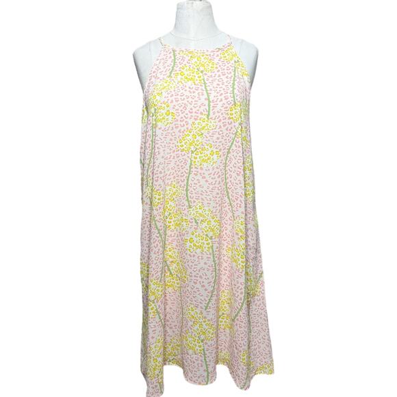 NWT Floral Cheetah Print Silky Slip Dress - Picture 1 of 5